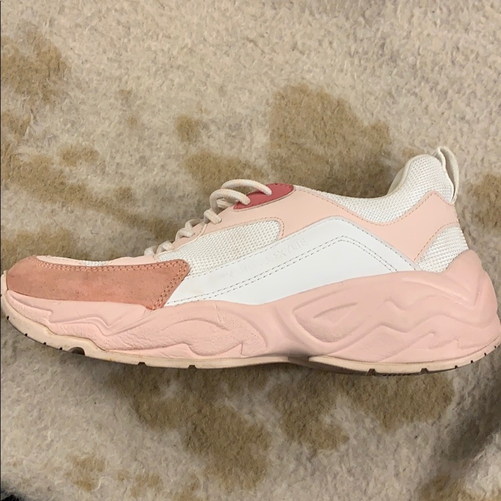 Kendall and Kylie pink and white chunky sneakers